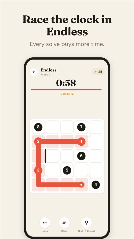 Race the clock in Endless: a timed run with a combo.